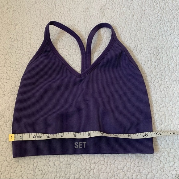 Set  Active Purple Sculptflex Ribbed Workout Bra - Picture 5 of 5